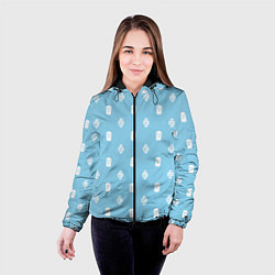 Куртка с капюшоном женская Узор Mono Sky Blue Dope Camo Dope Street Market, цвет: 3D-черный — фото 2