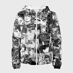 Куртка с капюшоном женская Berserk pattern, цвет: 3D-белый