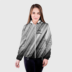 Куртка с капюшоном женская OPEL опель, цвет: 3D-белый — фото 2