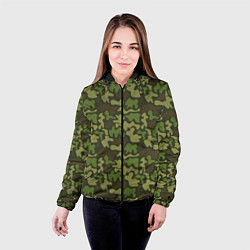 Куртка с капюшоном женская Камуфляж в крапинку, цвет: 3D-черный — фото 2
