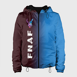 Куртка с капюшоном женская ФНАФ - БОННИ Градиент Вертикально, цвет: 3D-черный
