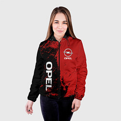 Куртка с капюшоном женская OPEL ОПЕЛЬ ДВА ЦВЕТА, цвет: 3D-черный — фото 2