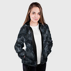 Куртка с капюшоном женская Камуфляж Паук Ночь, цвет: 3D-черный — фото 2