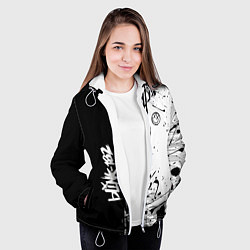Куртка с капюшоном женская Blink 182 БРЫЗГИ, цвет: 3D-белый — фото 2