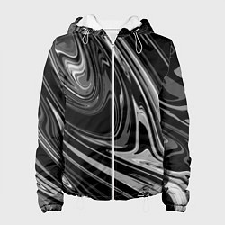 Женская куртка Черно-белый мрамор