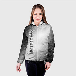 Куртка с капюшоном женская GHOSTEMANE Шум Вертикально, цвет: 3D-белый — фото 2