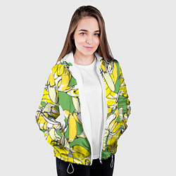 Куртка с капюшоном женская Banana pattern Summer Food, цвет: 3D-белый — фото 2