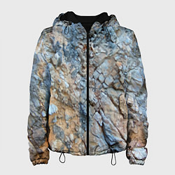 Куртка с капюшоном женская Скала Текстура, цвет: 3D-черный