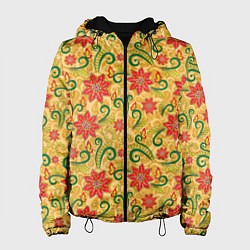Женская куртка Оранжевая хохлома