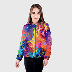 Куртка с капюшоном женская Madness colors, цвет: 3D-черный — фото 2