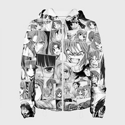 Куртка с капюшоном женская Когда плачут цикады pattern, цвет: 3D-белый