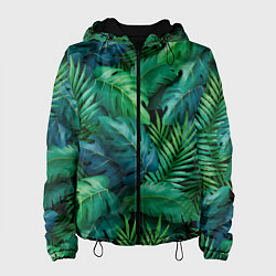 Женская куртка Green plants pattern