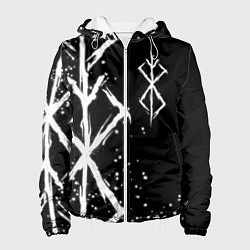 Куртка с капюшоном женская КЛЕЙМО ЖЕРТВЫ - БЕРСЕРК, цвет: 3D-белый