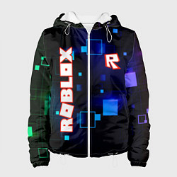 Куртка с капюшоном женская ROBLOX неоновые кубики, цвет: 3D-белый