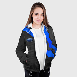 Куртка с капюшоном женская SUBARU - СУБАРУ ТЕХНОЛОГИЧЕСКАЯ БРОНЯ, цвет: 3D-белый — фото 2