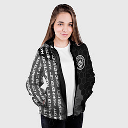 Куртка с капюшоном женская МАНЧЕСТЕР СИТИ Графика, цвет: 3D-черный — фото 2