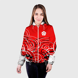 Куртка с капюшоном женская Чёрный клевер black clover Краски, цвет: 3D-белый — фото 2