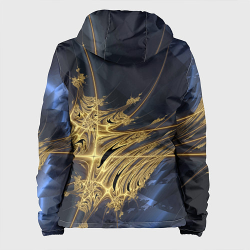 Женская куртка Фрактальная футуристическая композиция Абстракция / 3D-Черный – фото 2