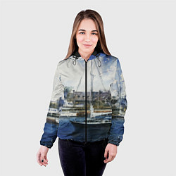 Куртка с капюшоном женская Во французской гавани, цвет: 3D-черный — фото 2