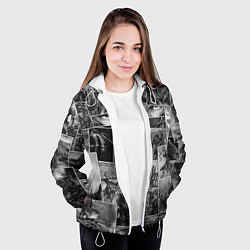 Куртка с капюшоном женская Тёмные души комикс, цвет: 3D-белый — фото 2