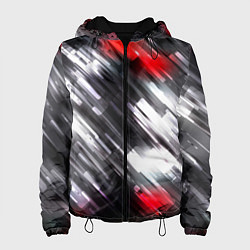 Куртка с капюшоном женская NEON abstract pattern неоновая абстракция, цвет: 3D-черный