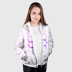 Куртка с капюшоном женская НЕОНОВОЕ СВЕЧЕНИЕ ИЗ ПОД ПЛИT, цвет: 3D-белый — фото 2