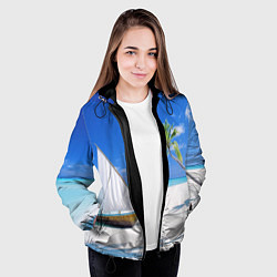 Куртка с капюшоном женская Island of hawaii, цвет: 3D-черный — фото 2