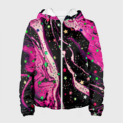 Куртка с капюшоном женская Pink Night, цвет: 3D-белый