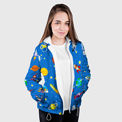 Куртка с капюшоном женская SPACE OBJECTS, цвет: 3D-белый — фото 2