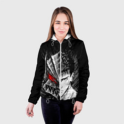Куртка с капюшоном женская БЕРСЕРК ГАТС И ДОСПЕХИ, цвет: 3D-белый — фото 2
