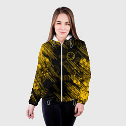 Куртка с капюшоном женская Nirvana смайл, цвет: 3D-белый — фото 2