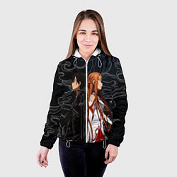 Куртка с капюшоном женская Кирито и Асуна - Sword Art Online, цвет: 3D-белый — фото 2