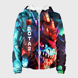 Куртка с капюшоном женская Dota 2 SLARK, цвет: 3D-белый