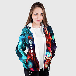 Куртка с капюшоном женская Dota 2 SLARK, цвет: 3D-белый — фото 2