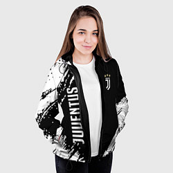 Куртка с капюшоном женская Fc juventus фс ювентус, цвет: 3D-черный — фото 2