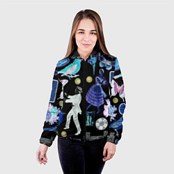 Куртка с капюшоном женская Underground pattern Fashion 2077, цвет: 3D-черный — фото 2