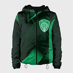 Куртка с капюшоном женская Футбольный клуб АХМАТ ЧЕЧНЯ, цвет: 3D-черный