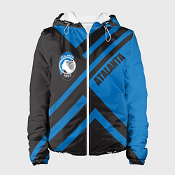 Куртка с капюшоном женская Фанат клуба Аталанта, цвет: 3D-белый