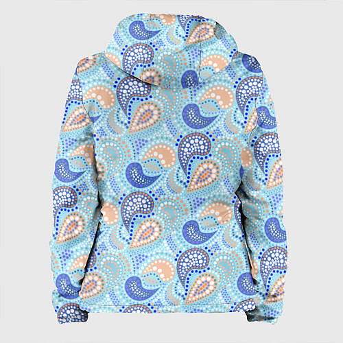 Женская куртка Турецкий огурец Turkish cucumber blue pattern / 3D-Черный – фото 2