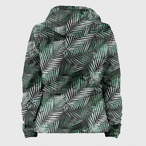 Женская куртка Листья пальмы на черном / 3D-Черный – фото 2