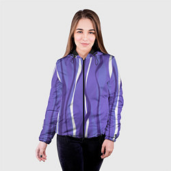 Куртка с капюшоном женская Very peri волны, цвет: 3D-черный — фото 2