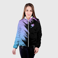 Куртка с капюшоном женская Хвост феи - neon, цвет: 3D-белый — фото 2