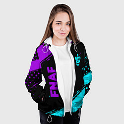 Куртка с капюшоном женская Фредди - neon, цвет: 3D-белый — фото 2