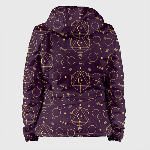 Женская куртка Эзотерическая символика - знаки алхимии / 3D-Черный – фото 2