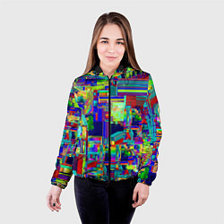 Куртка с капюшоном женская Vanguard fractal pattern, цвет: 3D-черный — фото 2