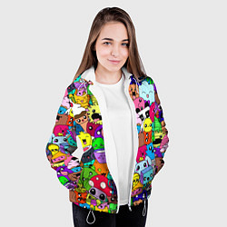 Куртка с капюшоном женская Монстрики Nastiprazdnik, цвет: 3D-белый — фото 2