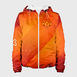 Куртка с капюшоном женская Manchester united Абстракция спорт, цвет: 3D-белый