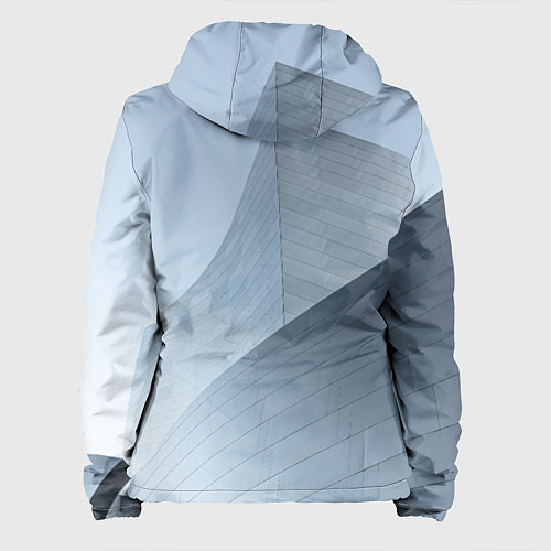 Женская куртка Абстрактная геометрическая серебряная постройка / 3D-Черный – фото 2