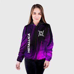 Куртка с капюшоном женская Metallica violet plasma, цвет: 3D-черный — фото 2
