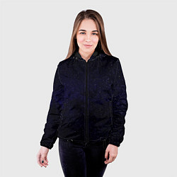 Куртка с капюшоном женская Молчаливые космические дали, цвет: 3D-черный — фото 2